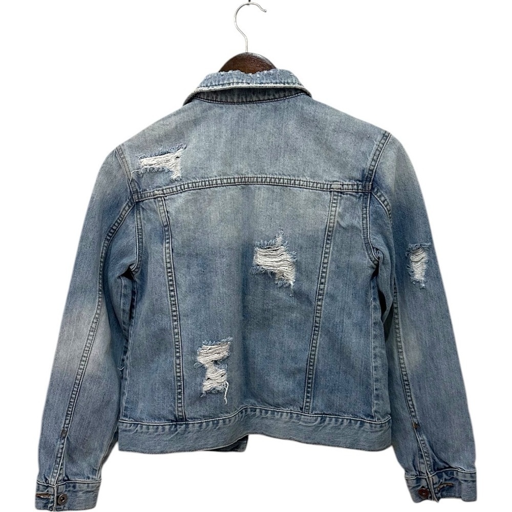 057 Reserved Denim Jacket | EUC Light blue wash | Streetwear & Trendy (Size 36) - Picture 3 of 13